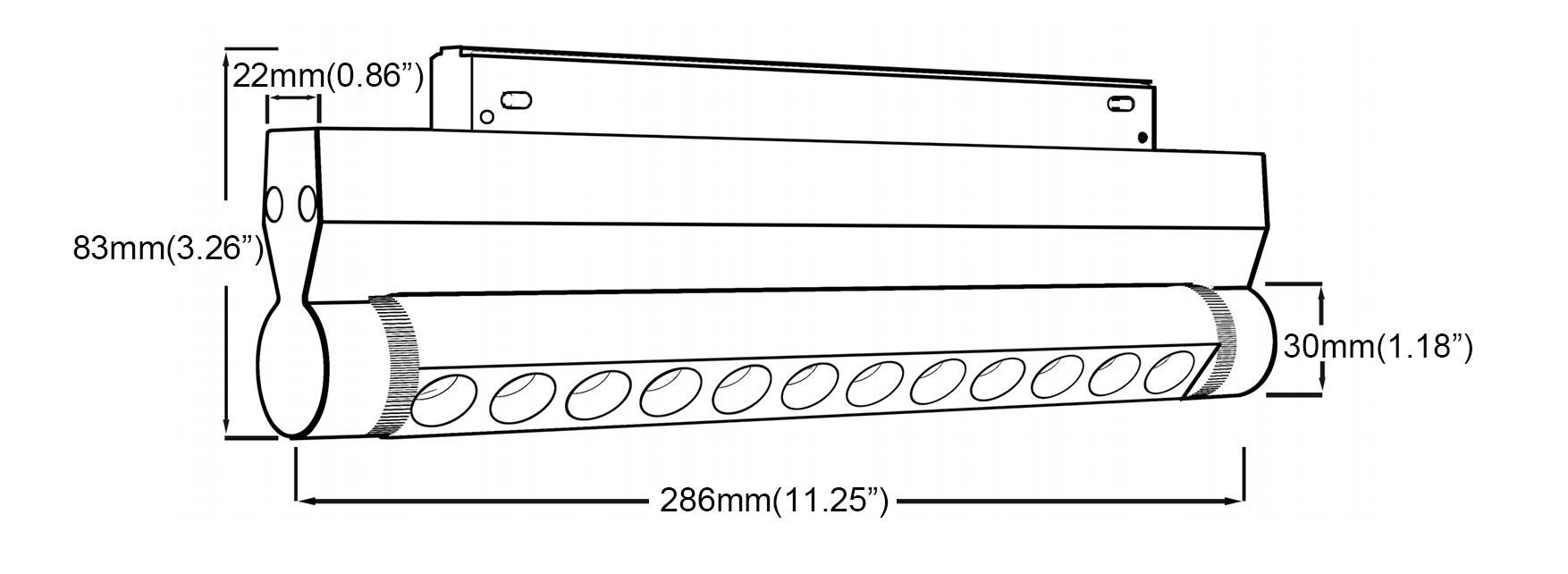 Anti-Glare Rotate ETL Magnetic Linear Light