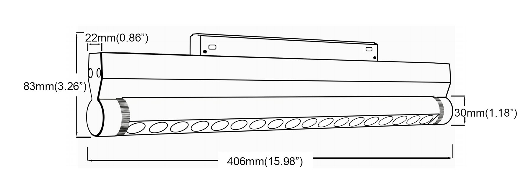 Anti-Glare Rotate ETL Magnetic Linear Light