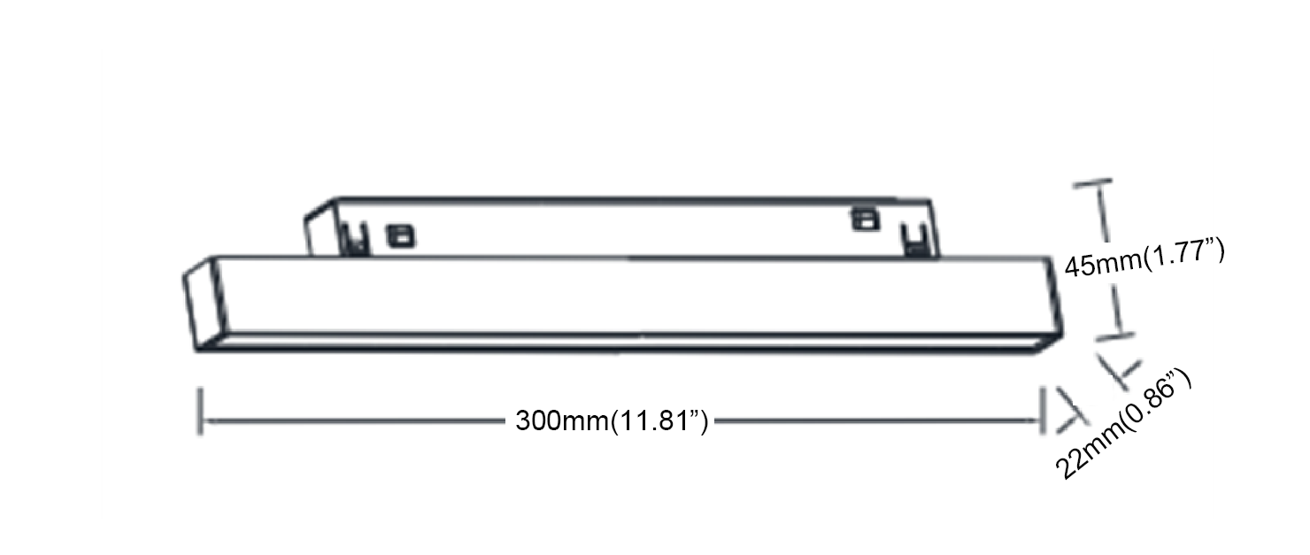 Frosted Basic ETL Magnetic Linear Light