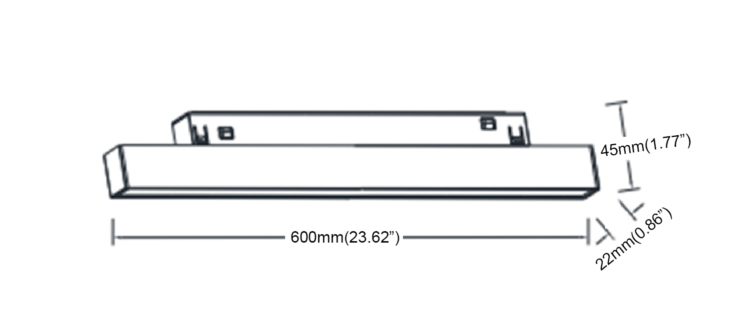 Frosted Basic ETL Magnetic Linear Light