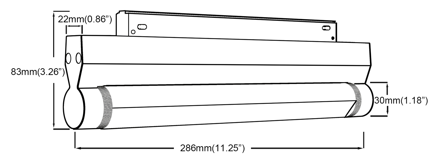 Frosted Rotate ETL Magnetic Linear Light