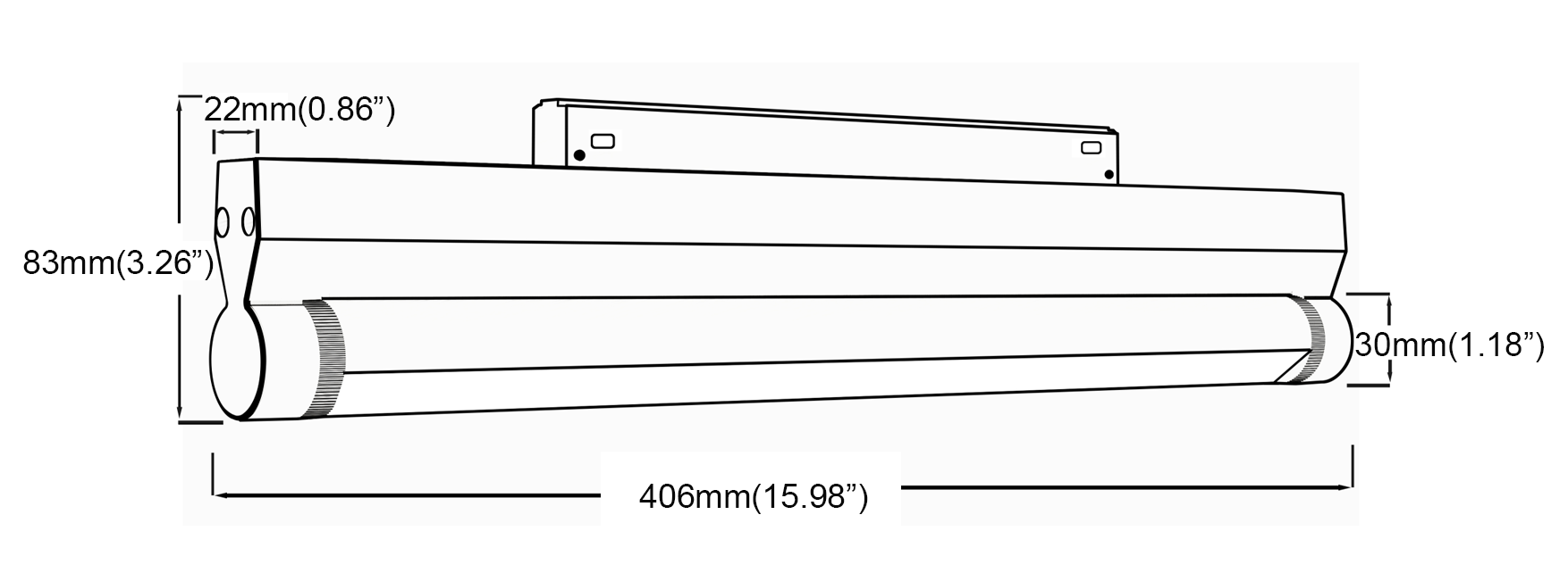 Frosted Rotate ETL Magnetic Linear Light